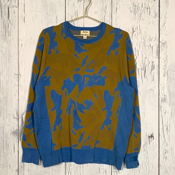 Acne Studios Unisex Primrose Camo Sweatshirt EUC - Picture 1 of 16